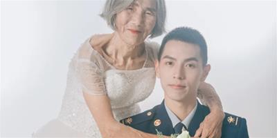 24歲的消防員和85歲的外婆，拍了一組相差61歲的婚紗照，被網友成為最美婚紗照